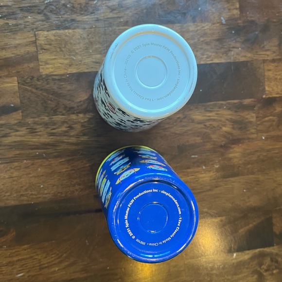 Set of (2) Simple Modern Paw Patrol tumbler cups with lid - Picture 3 of 5